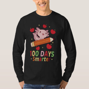 Camiseta Axolotl 100 Dias Mais Inteligente Com Pêncil Andan