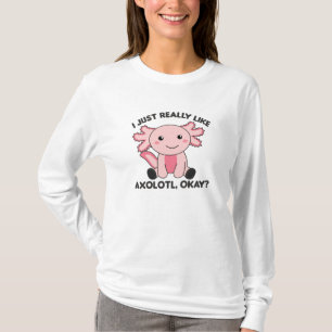 Camiseta Axolotl Amém Animais Cujos Filhos São Rosa