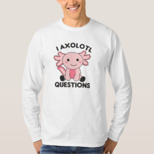 Camiseta Axolotl Amém Animais Doce Para Crianças Rosa