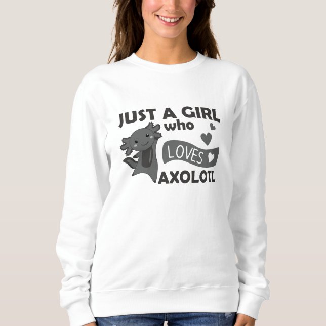 Camiseta Axolotl Amém Animais Doce Para Meninas (Frente)