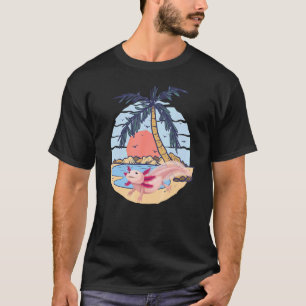 Camiseta Axolotl Anfíbio Subaquático Oceano Peixe Praia Ver