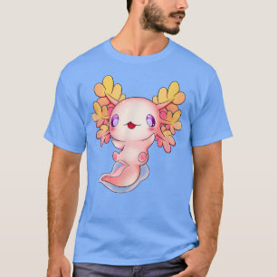 Camiseta Axolotl Anime Peixe Fresco Fresco Lizard Kawaii Pa