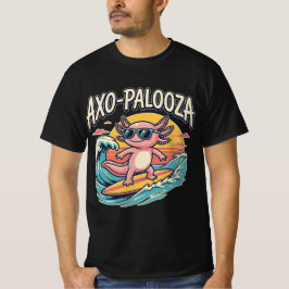 Camiseta Axolotl Axo-Palooza paródia de festival de música 