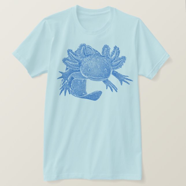 Camiseta Axolotl - AZUL (Frente do Design)