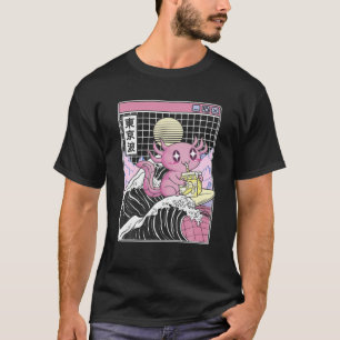 Camiseta Axolotl Bebendo Banana Milk Kanagawa Anime V