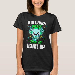 Camiseta Axolotl Birthday Boy Time to Level Up Video Game B