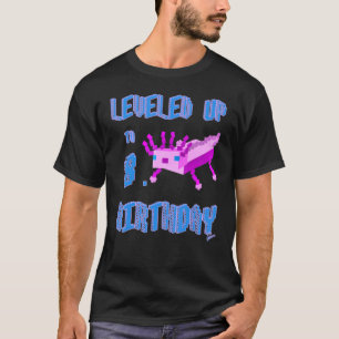Camiseta Axolotl Birthday Levou Até 8 Aniversário