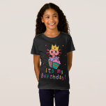 Camiseta Axolotl Birthday-Shirt<br><div class="desc">Festa de aniversário axolotl e cupcakes adoráveis</div>