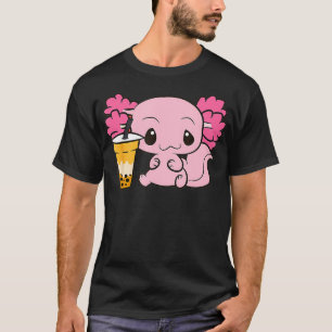 Camiseta Axolotl Bonito Com Eixo De Chá-Amor Com Bolha