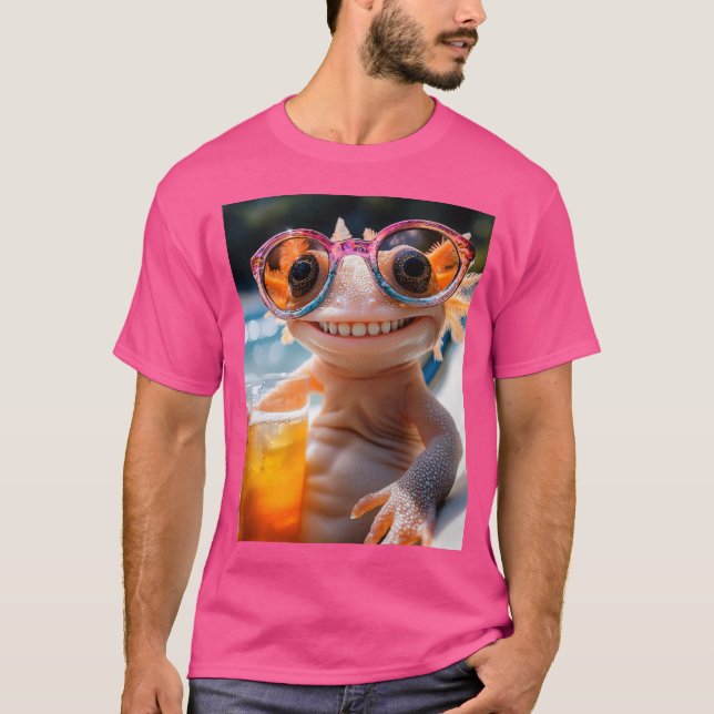 Camiseta Axolotl - Chillen mit Stil (Frente)