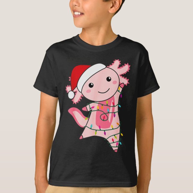 Camiseta Axolotl Christmas Fairy Light Christmas Axolotl  (Frente)
