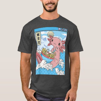 Camiseta Axolotl Comendo Ramen Japão Torna Anime Kawaii Vap