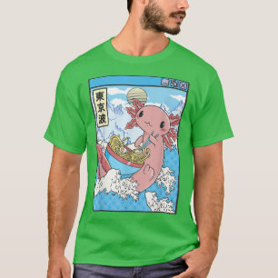 Camiseta Axolotl Comendo Ramen Japão Torna Anime Kawaii Vap
