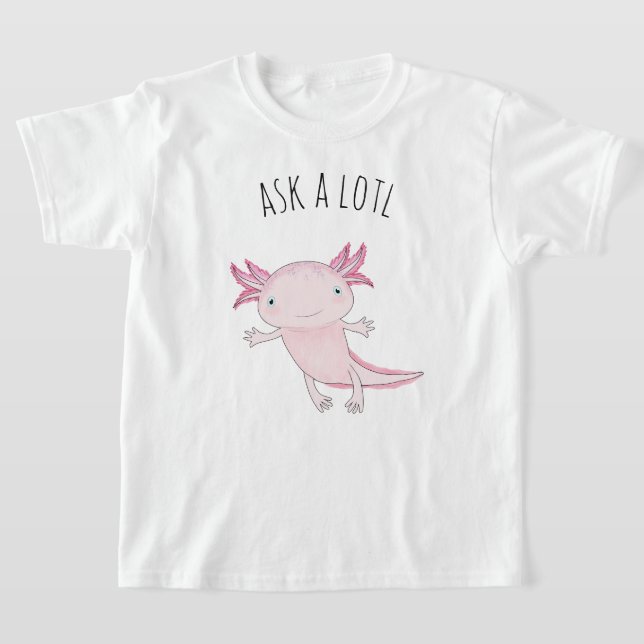 Camiseta Axolotl cor-de-rosa (Postura )