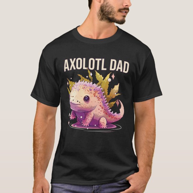 Camiseta Axolotl Dad Amphibian Mexican Walking Fish Best Da (Frente)