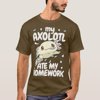Camiseta Axolotl de volta à escola Kawaii