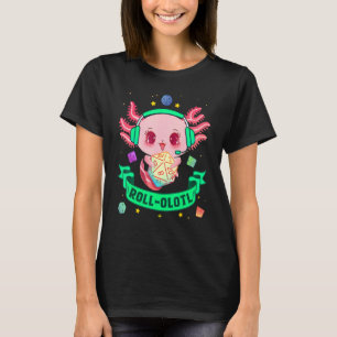 Camiseta Axolotl Dice Para Dragões D20 Rpg Gamer Fantasy Ga