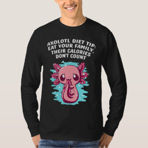 Camiseta Axolotl Diet Tip Coma Sua Família Engraçada Salama