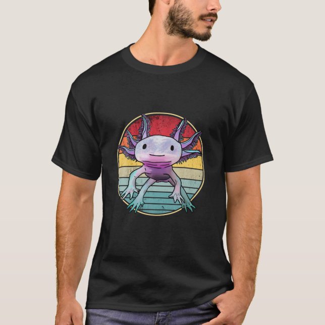 Camiseta Axolotl em Cuta Axolotl 80S 90S (Frente)