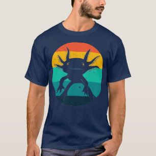 Camiseta Axolotl Engraçado Presente Mãe Filhos Pais Retro D