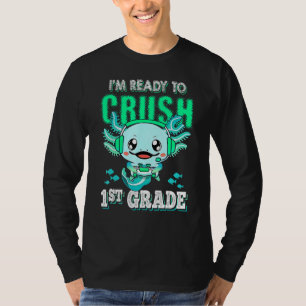 Camiseta Axolotl Estou Pronto Para Detonar Primeiro Vídeo d