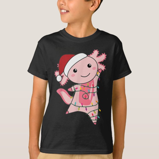 Camiseta Axolotl Fada de Natal Leve Axolotl (Frente)
