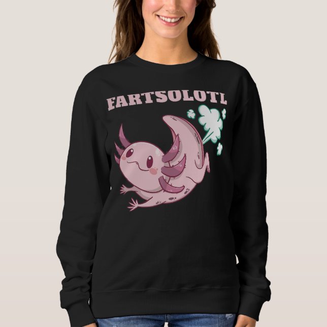 Camiseta Axolotl Fart Fartalotl Animais de Peixes Mexicanos (Frente)