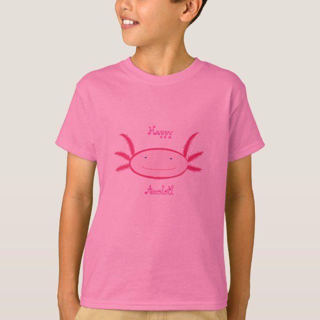 Camiseta Axolotl feliz - faça lotes das perguntas (Frente)