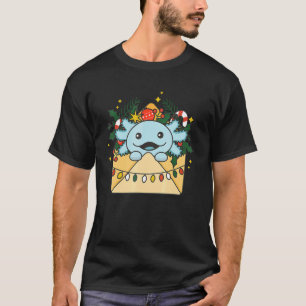 Camiseta Axolotl Feliz Natal Animais Axolots Natal