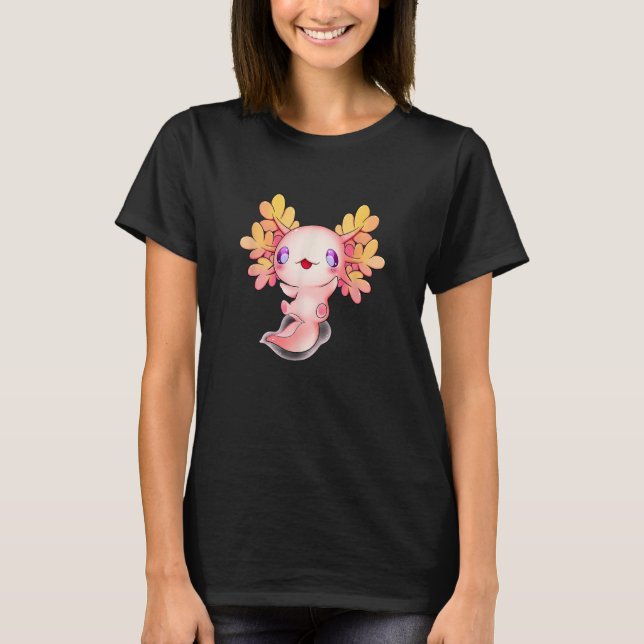 Camiseta Axolotl Fish Cute Baby Lizard Gótico (Frente)