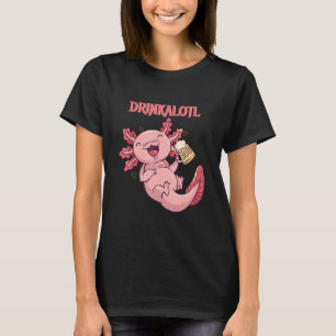 Camiseta Axolotl Funny Party Drinkalotl Partner Look Beer T