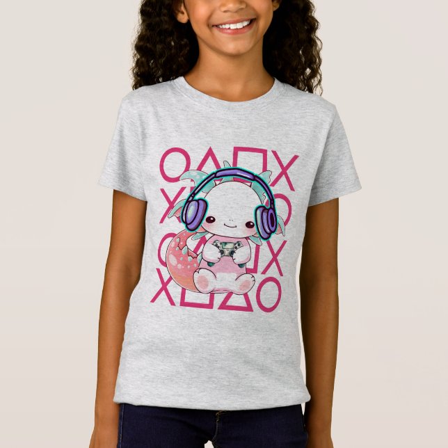Camiseta Axolotl Gamer - Gamer Girl (Frente)