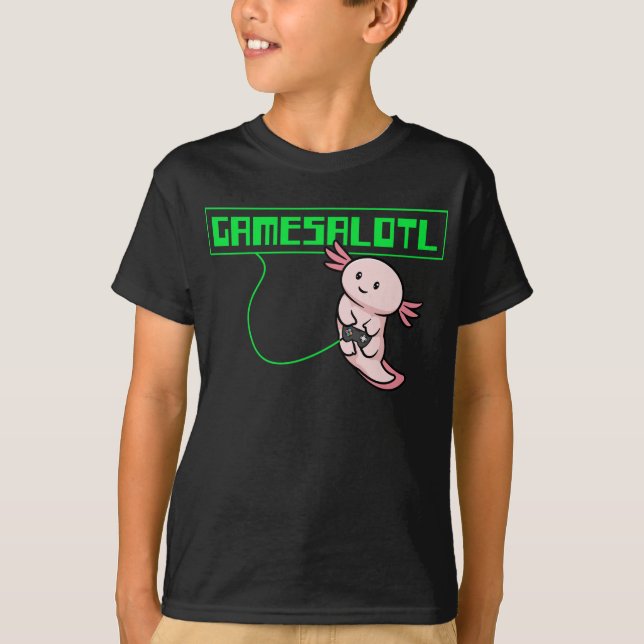 Camiseta Axolotl Gaming Gamesalotl Kawaii (Frente)