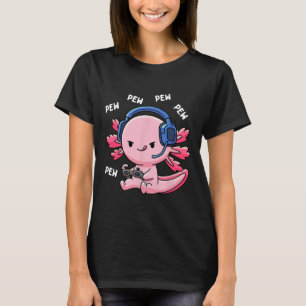 Camiseta Axolotl Gaming Kids Meninas Animam Jogo Pe