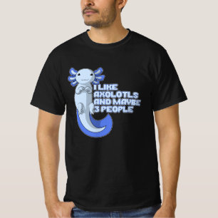 Camiseta Axolotl Gosto de Axolotls e talvez de 3 Pessoas