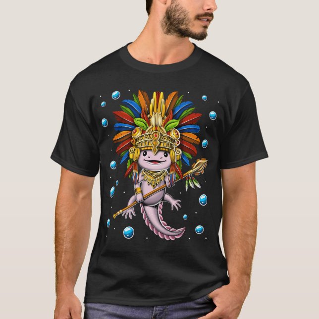 Camiseta Axolotl Guerreiro Asteca (Frente)