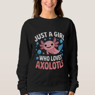 Camiseta Axolotl Kawaii Apenas Uma Garota Que Ama Axolotls