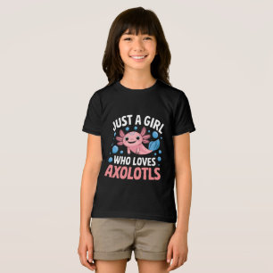 Camiseta Axolotl Kawaii Apenas Uma Garota Que Ama Axolotls 