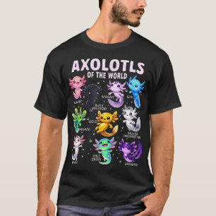 Camiseta Axolotl Kawaii Axolotls Do Mundo Axolotl Anima