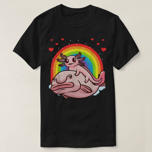 Camiseta Axolotl Kawaii Blobfish (Frente do Design)