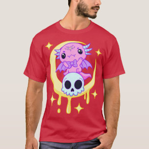 Camiseta Axolotl Kawaii Pastel Gótico Cute Aestético Cético