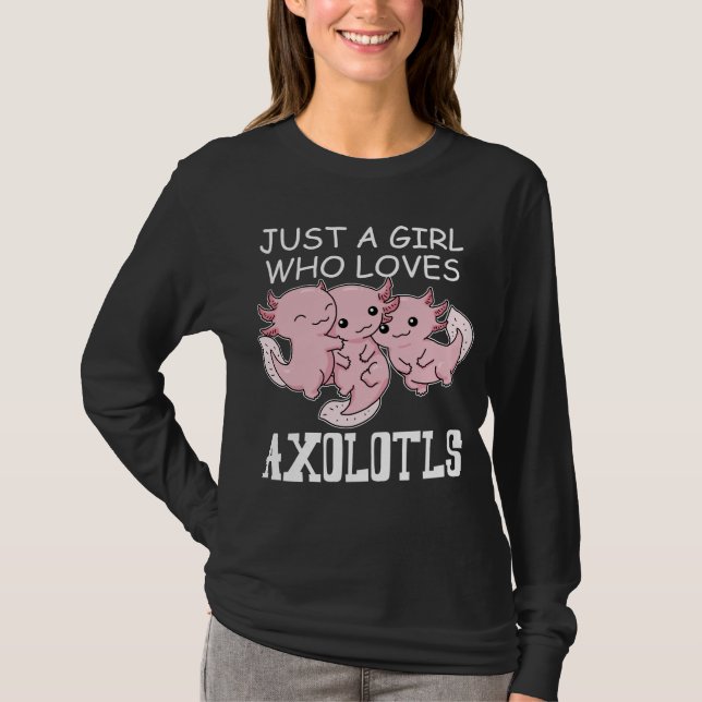 Camiseta Axolotl Kids Kawaii Axolotl Gift Girls Axolotl (Frente)