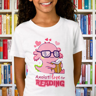 Camiseta Axolotl Love for Lading Adorable Kid's (Amor por L
