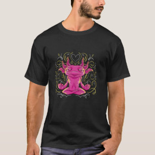 Camiseta Axolotl Meditação Yoga Zen Lótus Espiritual Chakra
