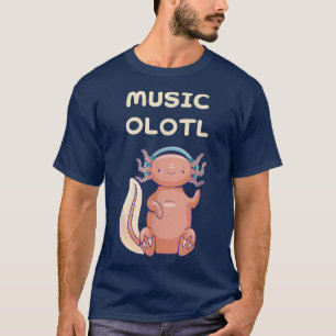 Camiseta Axolotl Music Musicolotl Axolotls Kawaii Anime Hea