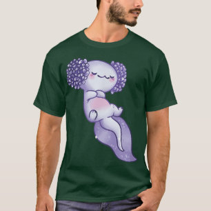 Camiseta Axolotl Nap Do Sono Engraçado Axolotls Kawaii Japã