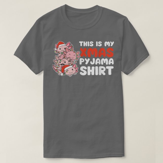 Camiseta Axolotl Natal Este É O Meu Natal (Frente do Design)