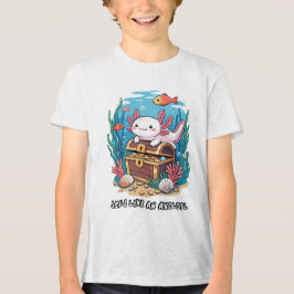 Camiseta Axolotl orgulhosamente sentado no topo do tesouro