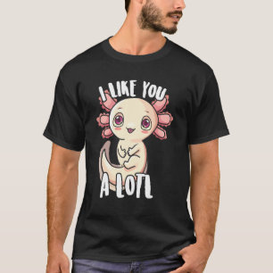 Camiseta Axolotl Para Crianças Meninas Eu Gosto Muito De Vo