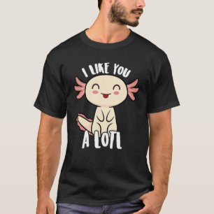 Camiseta Axolotl Para Jovens Crianças Bonitas Eu Gosto De